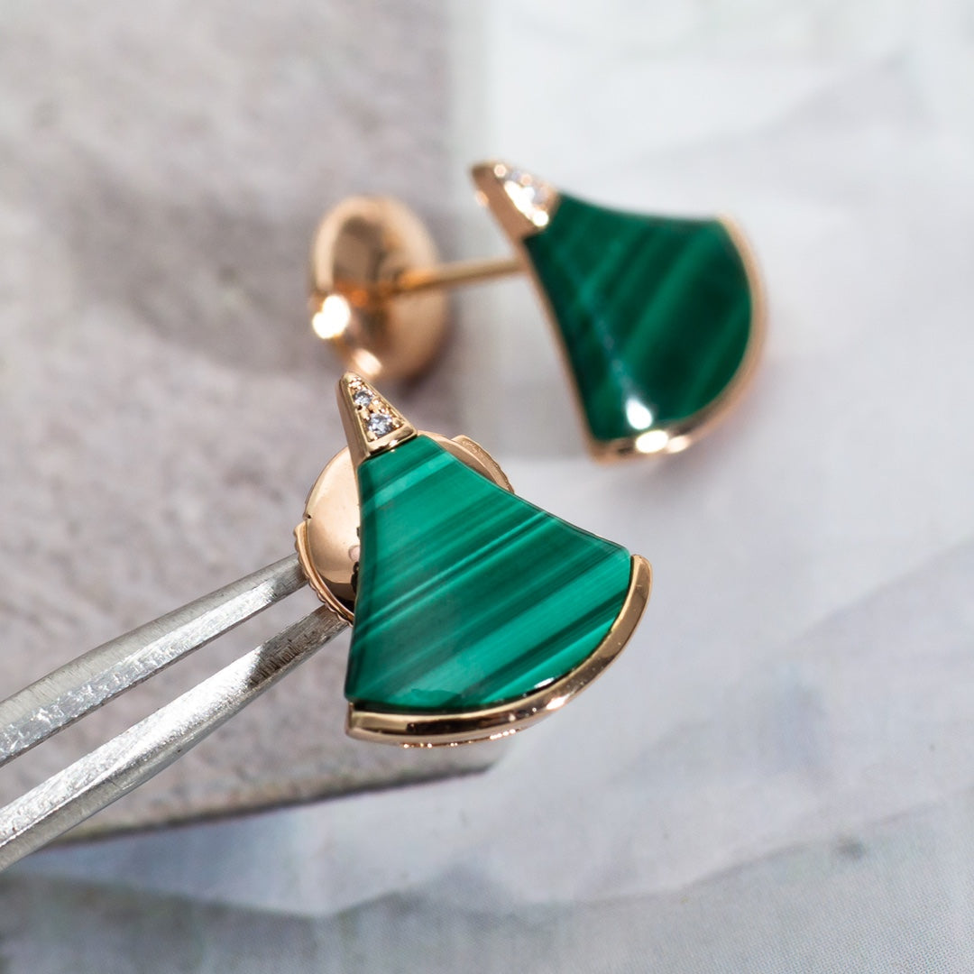 [Regalia jewelry]DIVAS DREAM EARRINGS PINK GOLD