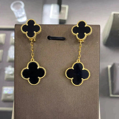 [Regalia jewelry]CLOVER 2 MOTIFS  EARRINGS (MULTIPLE CHOICESC