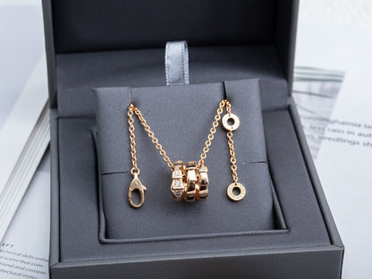 [Regalia jewelry]SERPENTI PINK GOLD NECKLACE DIAMOND