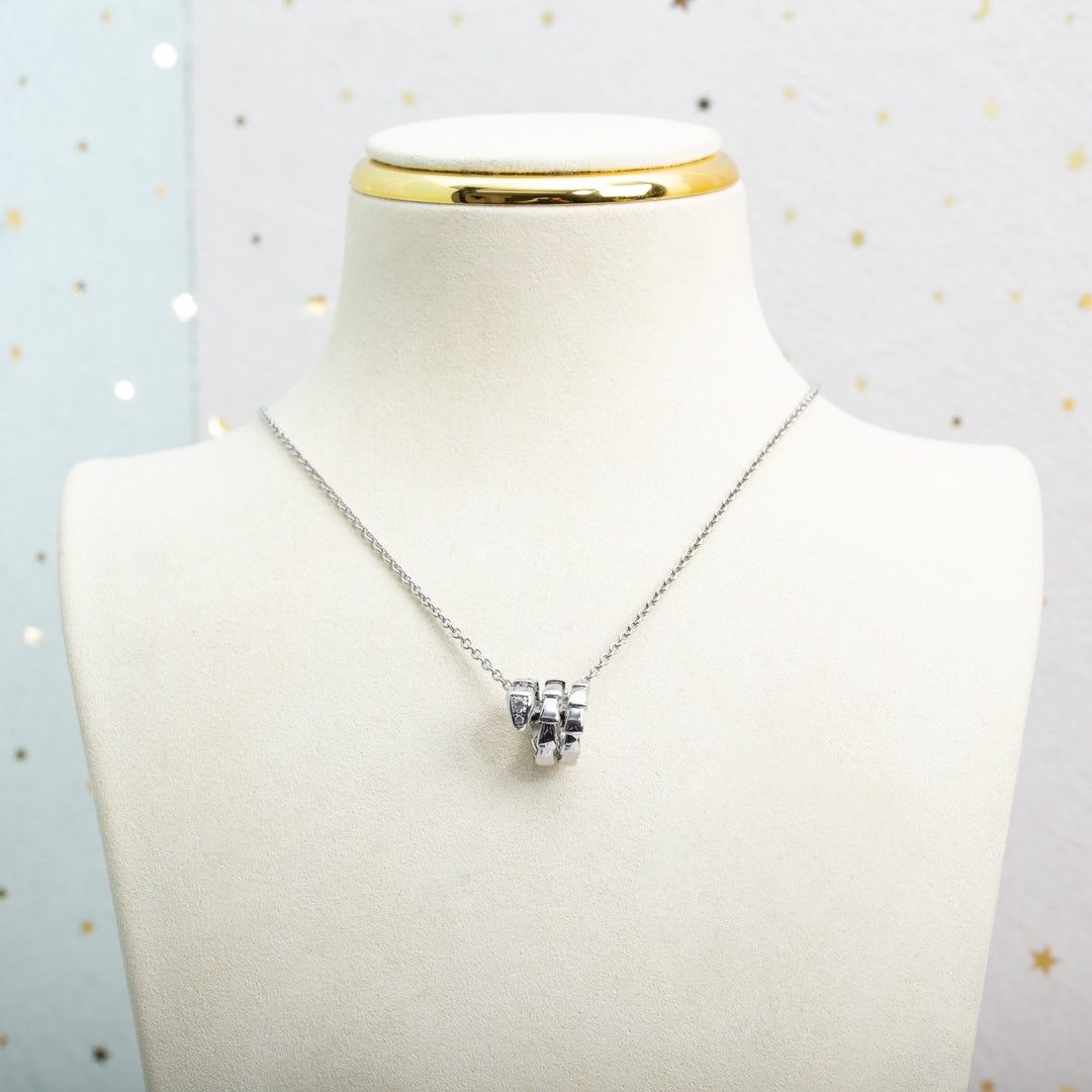 [Regalia jewelry]SERPENTI SILVER NECKLACE DIAMOND