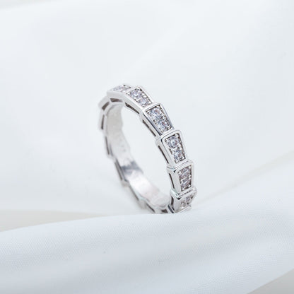 [Regalia jewelry]SERPENTI RING SILVER DIAMOND PAVED 3MM