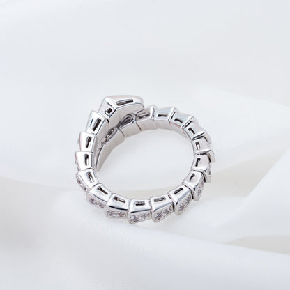 [Regalia jewelry]SERPENTI RING SILVER DIAMOND PAVED 4MM