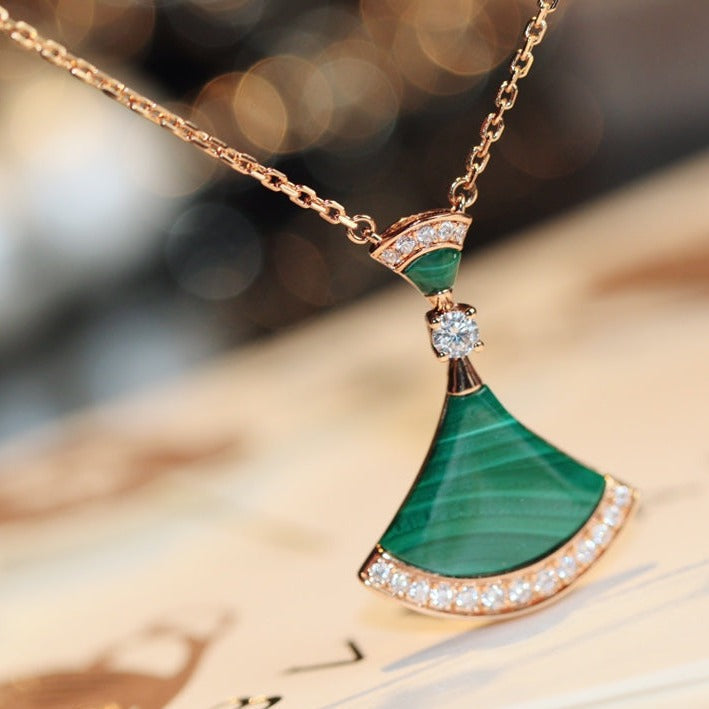 [Regalia jewelry]DREAM NECKLACE MALACHITE DIAMOND
