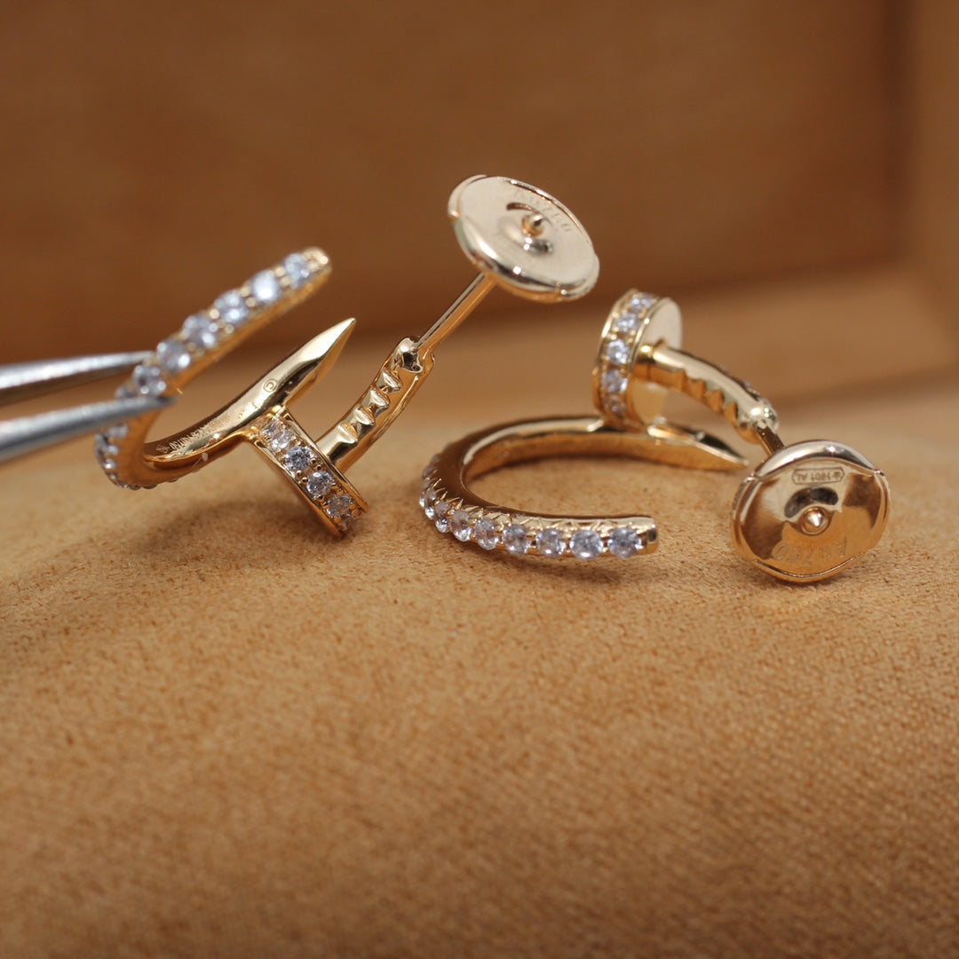 [Regalia jewelry]JUSTE EARRINGS 12.75MM PINK GOLD DIAMOND