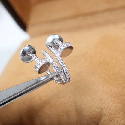 [Regalia jewelry]JUSTE EARRINGS 12.75MM SILVER DIAMOND