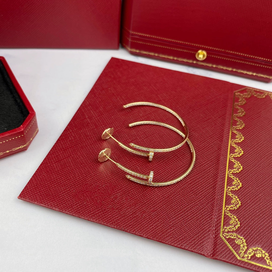 [Regalia jewelry]JUSTE EARRINGS FULL DIAMONDS 1.8MM