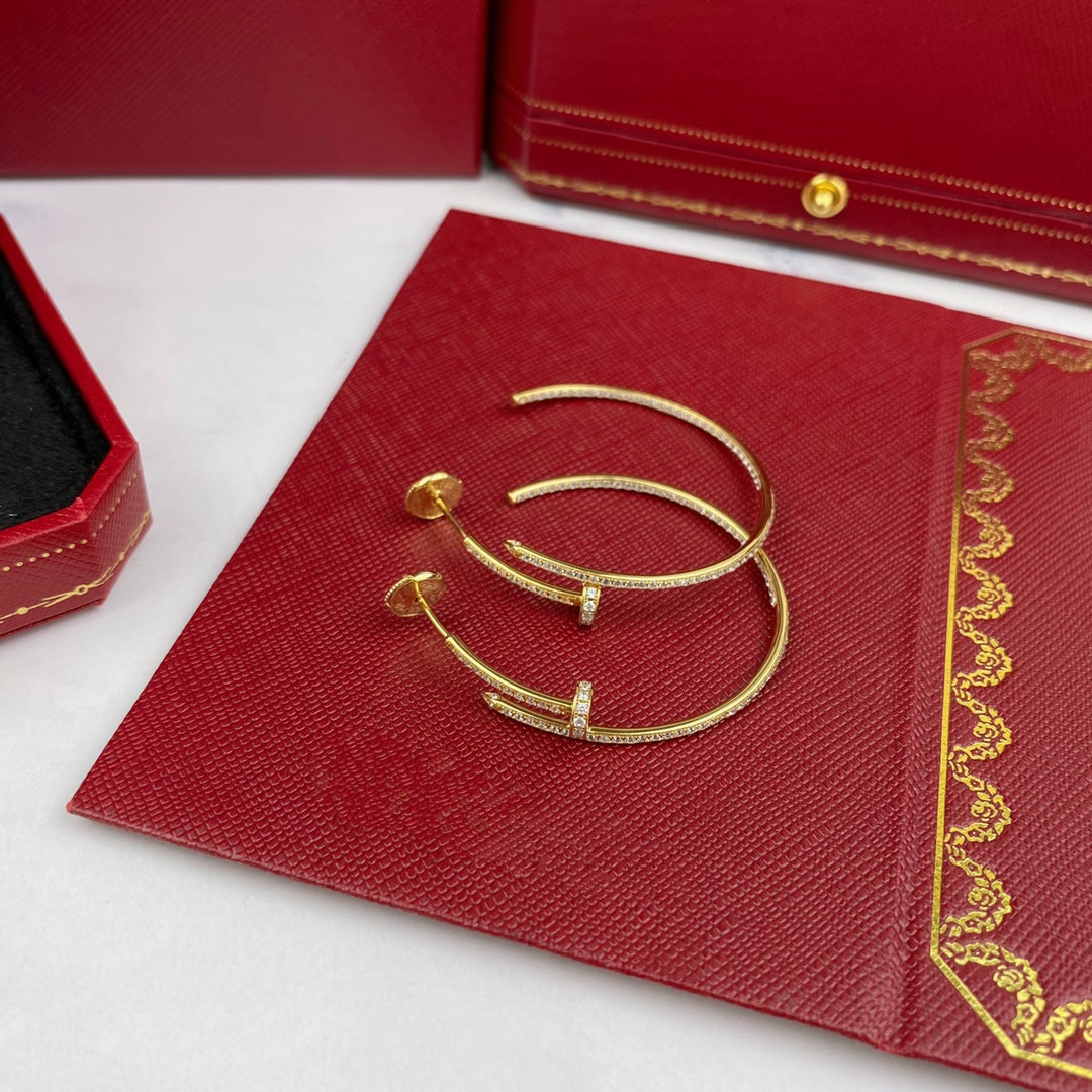 [Regalia jewelry]JUSTE EARRINGS FULL DIAMONDS 1.8MM