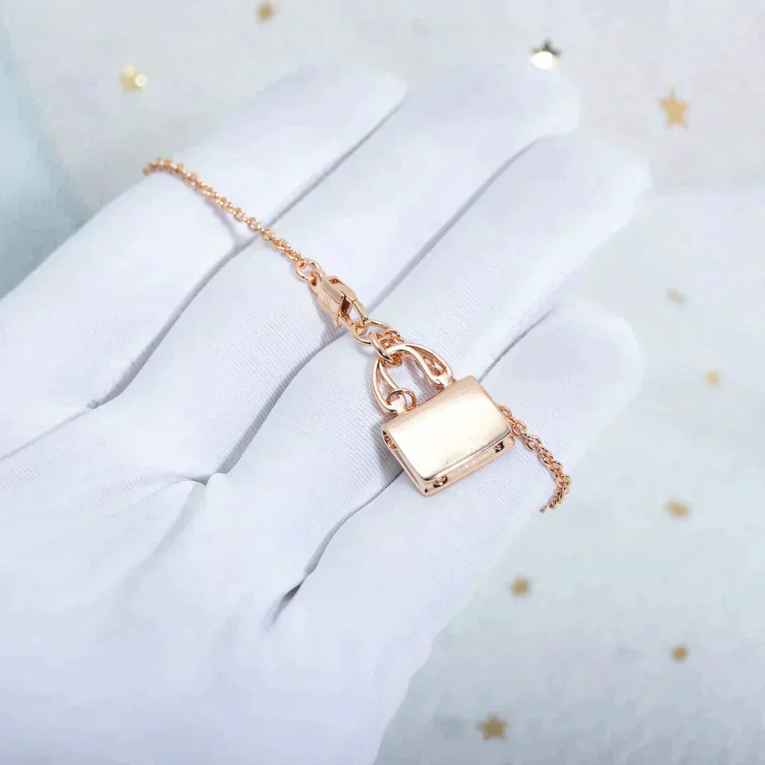 [Regalia jewelry]AMULETTE PEDANT ROSE GOLD NECKLACE