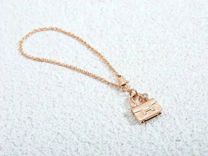 [Regalia jewelry]AMULETTE PEDANT ROSE GOLD NECKLACE