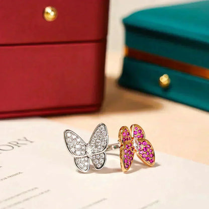 [Regalia jewelry]TWIN BUTTERFLY DIAMOND RING