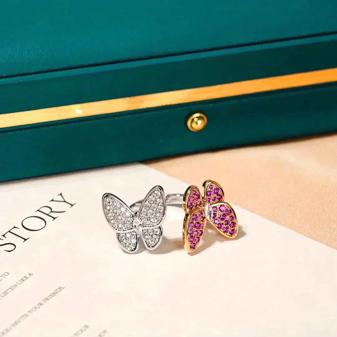 [Regalia jewelry]TWIN BUTTERFLY DIAMOND RING