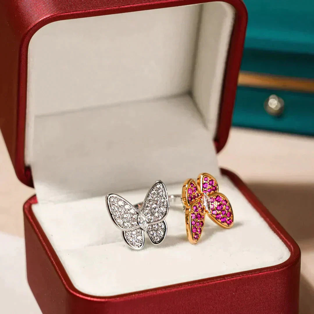 [Regalia jewelry]TWIN BUTTERFLY DIAMOND RING