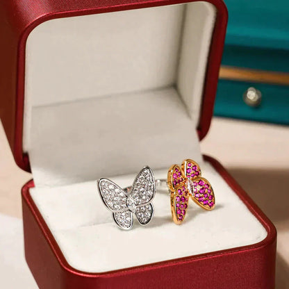 [Regalia jewelry]TWIN BUTTERFLY DIAMOND RING