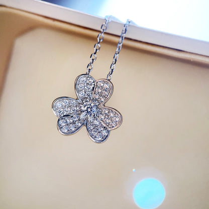 [Regalia jewelry]CLOVER DIAMOND NECKLACE SILVER