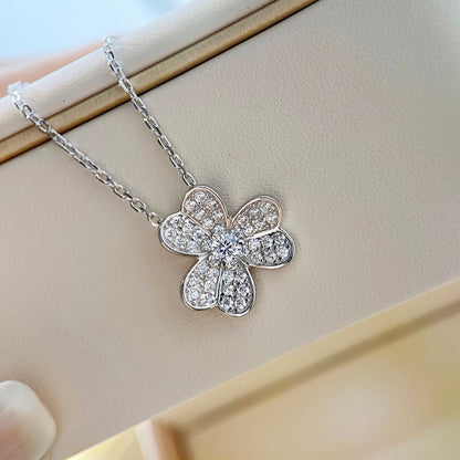 [Regalia jewelry]CLOVER DIAMOND NECKLACE SILVER