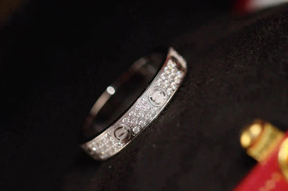 [Regalia jewelry]LOVE RING 3.6MM DIAMOND PAVED