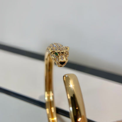 [Regalia jewelry]PANTHERE GOLD DIAMOND OPEN BRACELET