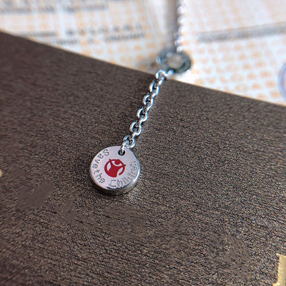 [Regalia jewelry]ZERO 1 BLACK CERAMIC SILVER NECKLACE