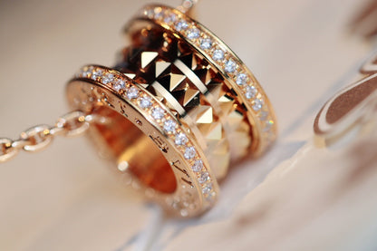 [Regalia jewelry]ZERO 1 ROCK PEDANT PINK GOLD NECKLACE