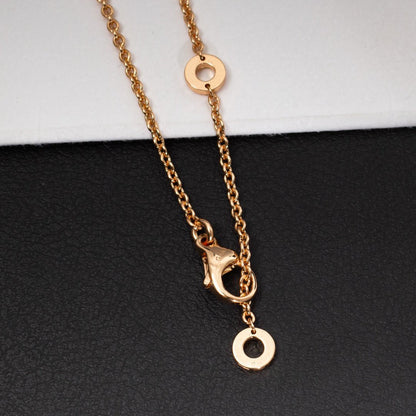 [Regalia jewelry]ZERO 1 WHITE CERAMIC PINK GOLD DIAMOND NECKLACE
