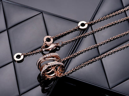 [Regalia jewelry]ZERO 1 PINK GOLD DIAMOND OPEN NECKLACE