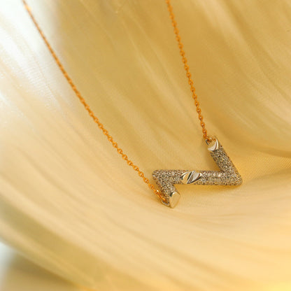 [Regalia jewelry]VOLT SILVER DIAMOND PEDANT NECKLACE