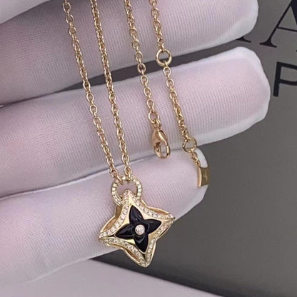 [Regalia jewelry]STAR PEDANT PINK GOLD DIAMOND NECKLACE