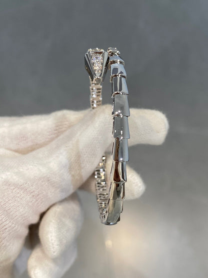 [Regalia jewelry]SERPENTI BRACELET DIAMONDS SILVER