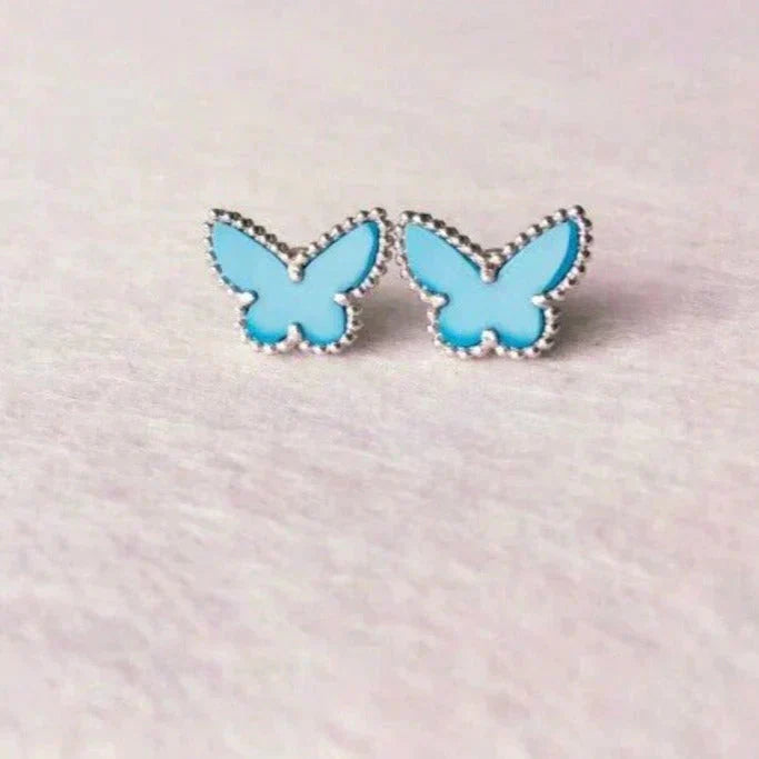 [Regalia jewelry]BUTTERFLY TURQUOISE EARRINGS SILVER