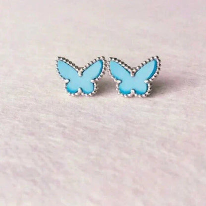 [Regalia jewelry]BUTTERFLY TURQUOISE EARRINGS SILVER