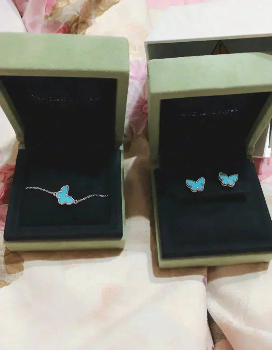 [Regalia jewelry]BUTTERFLY TURQUOISE EARRINGS SILVER