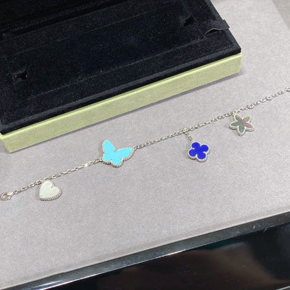 [Regalia jewelry]LUCKY SPRING SILVER BRACELET 4 MOTIF