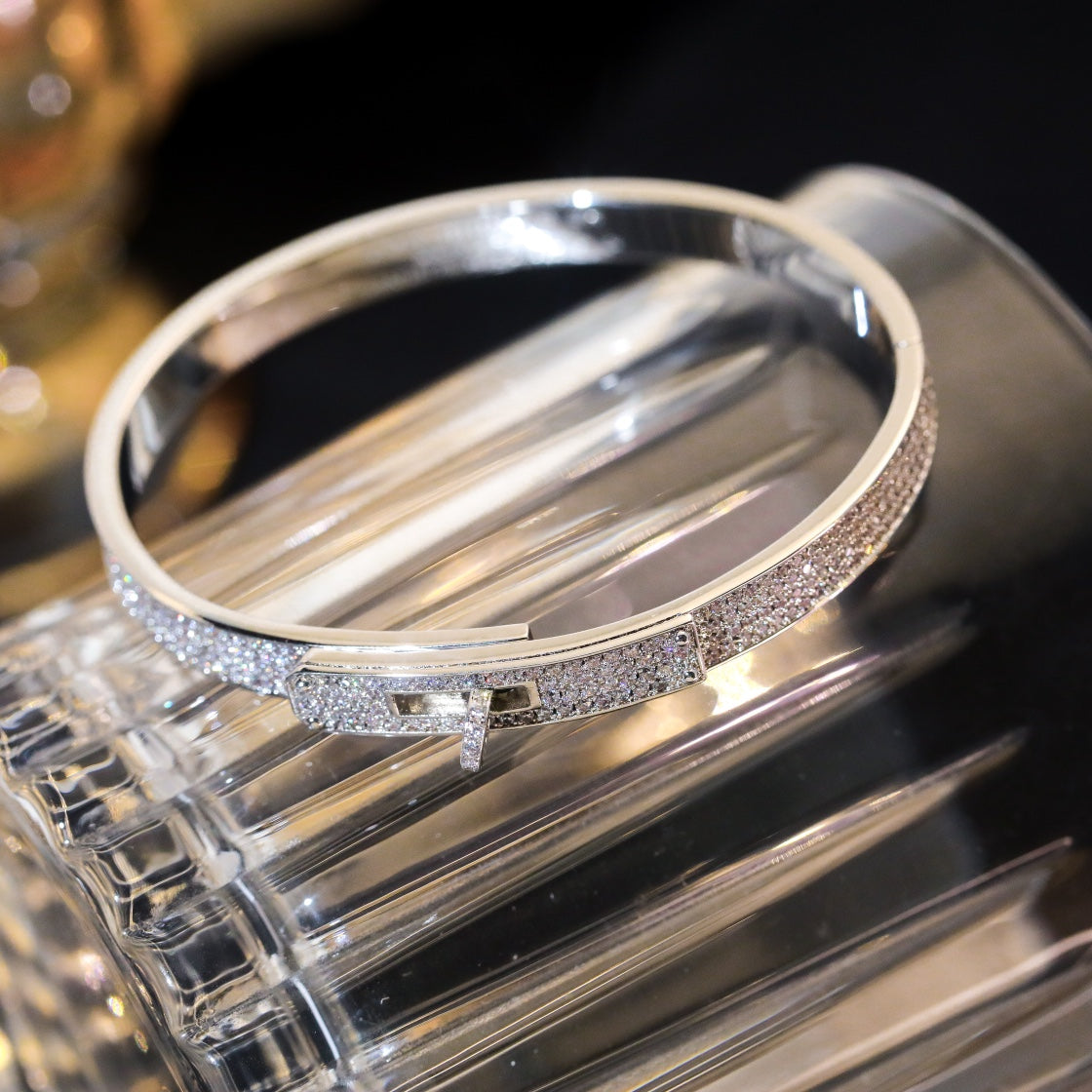 [Regalia jewelry]KELLY BRACELET DIAMOND PAVED