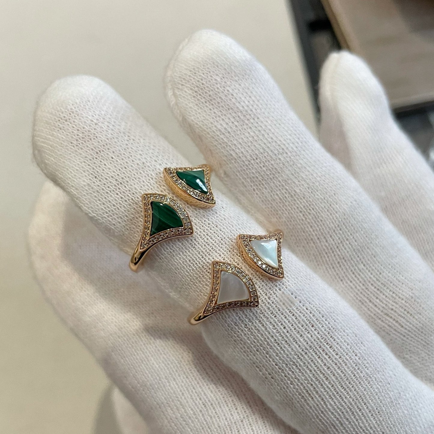 [Regalia jewelry]DREAM MOP DIAMOND OPEN RING