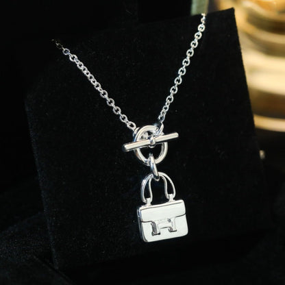 [Regalia jewelry]POP H PEDANT SILVER NECKLACE