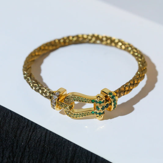 [Regalia jewelry]FORCE 10 GOLD GREEN DIAMOND PAVED