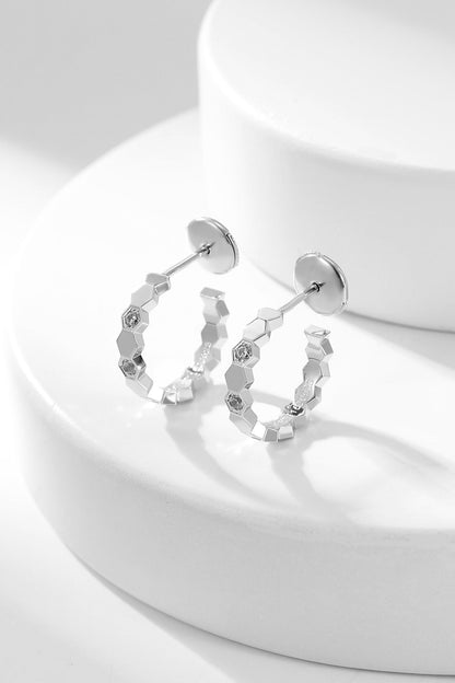 [Regalia jewelry]BEE LOVE DIAMOND HOOP EARRINGS