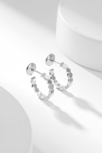 [Regalia jewelry]BEE LOVE DIAMOND HOOP EARRINGS