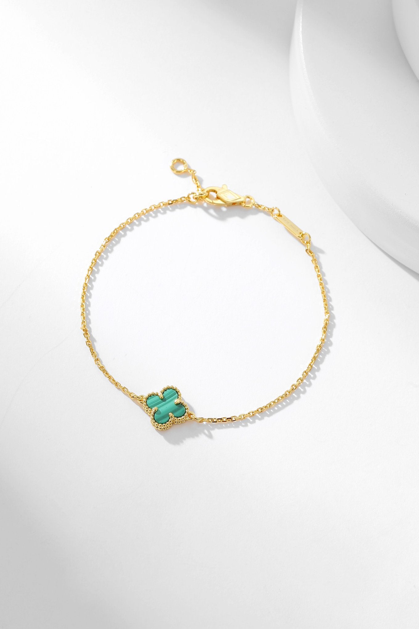 [Regalia jewelry]CLOVER BRACELET MALACHITE 1 MOTIF