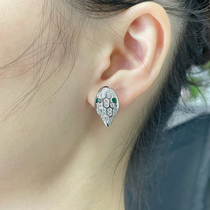 [Regalia jewelry]SERPENT DIAMOND STUD EARRINGS