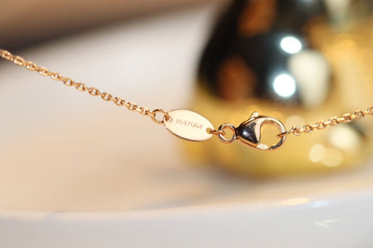 [Regalia jewelry]JEUX MALACHITE 1 DIAMOND PINK GOLD NECKLACE