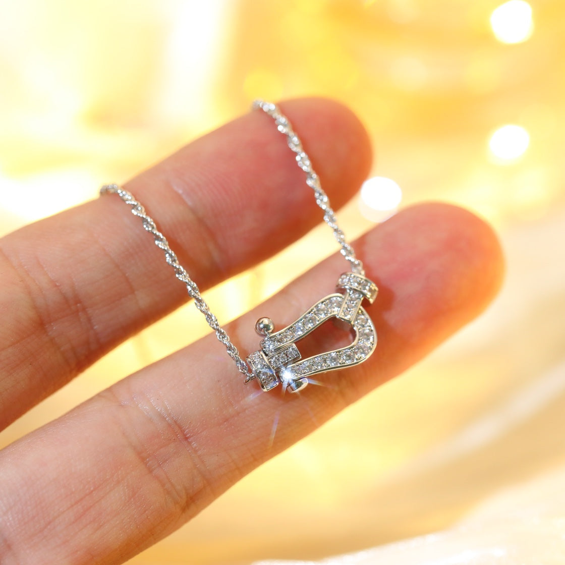 [Regalia jewelry]FORCE 10 DIAMOND SILVER NECKLACE MINI MODEL