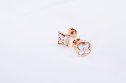 [Regalia jewelry]STAR AND SUN PINK GOLD MOP STUD EARRINGS