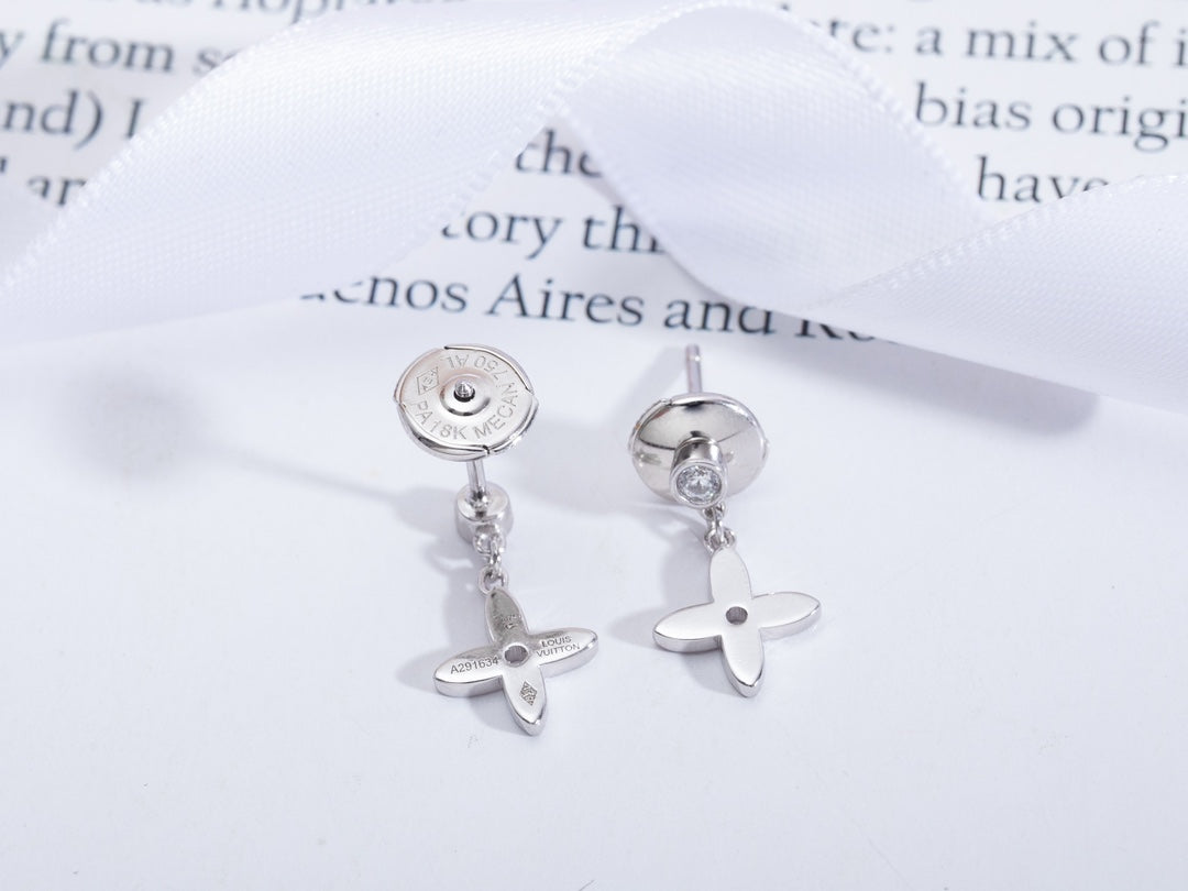 [Regalia jewelry]VIDYLLE SILVER DIAMOND MINI DROP EARRINGS