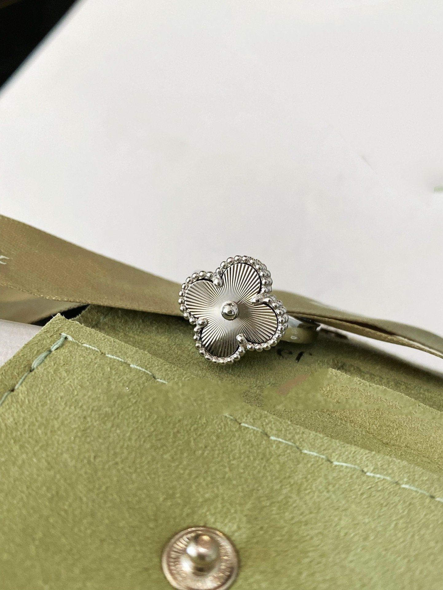 [Regalia jewelry]CLOVER SILVER RING