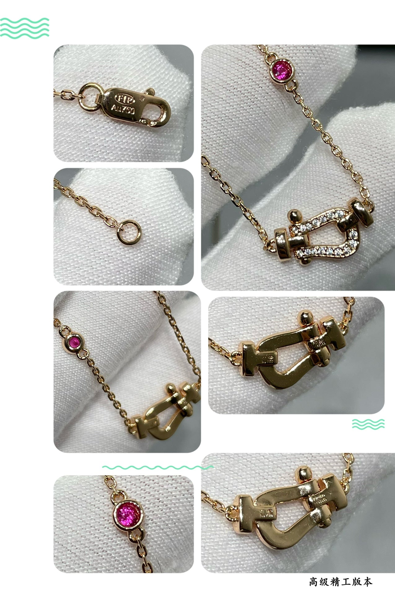 [Regalia jewelry]FORCE 10 DIAMOND PINK GOLD NECKLACE
