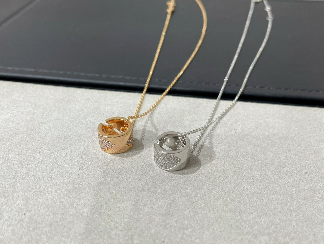 [Regalia jewelry]LIENS EVIDENCE DIAMOND PAVED NECKLACE