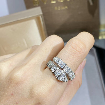 [Regalia jewelry]SERPENTI RING SILVER DIAMOND PAVED