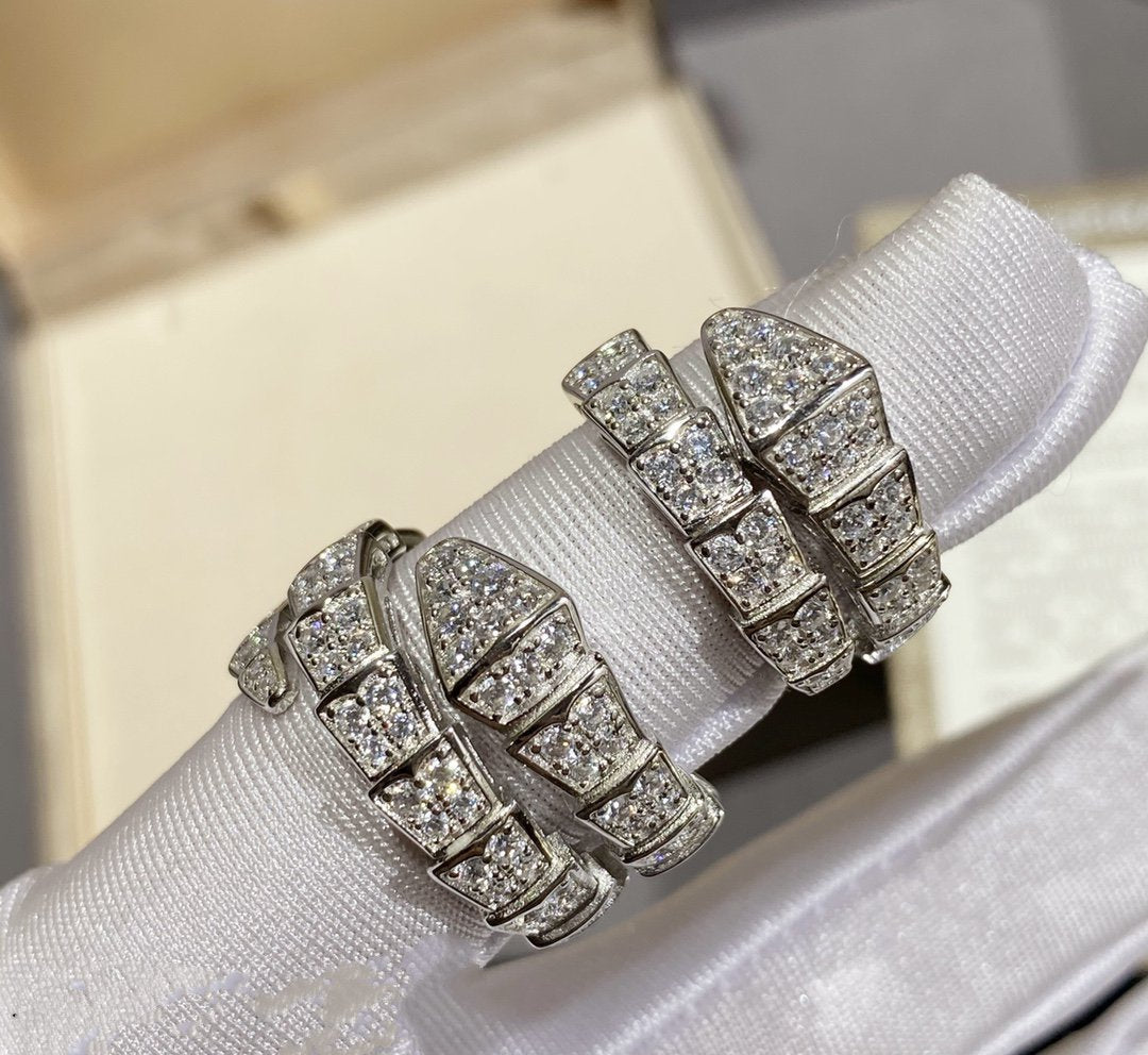 [Regalia jewelry]SERPENTI RING SILVER DIAMOND PAVED