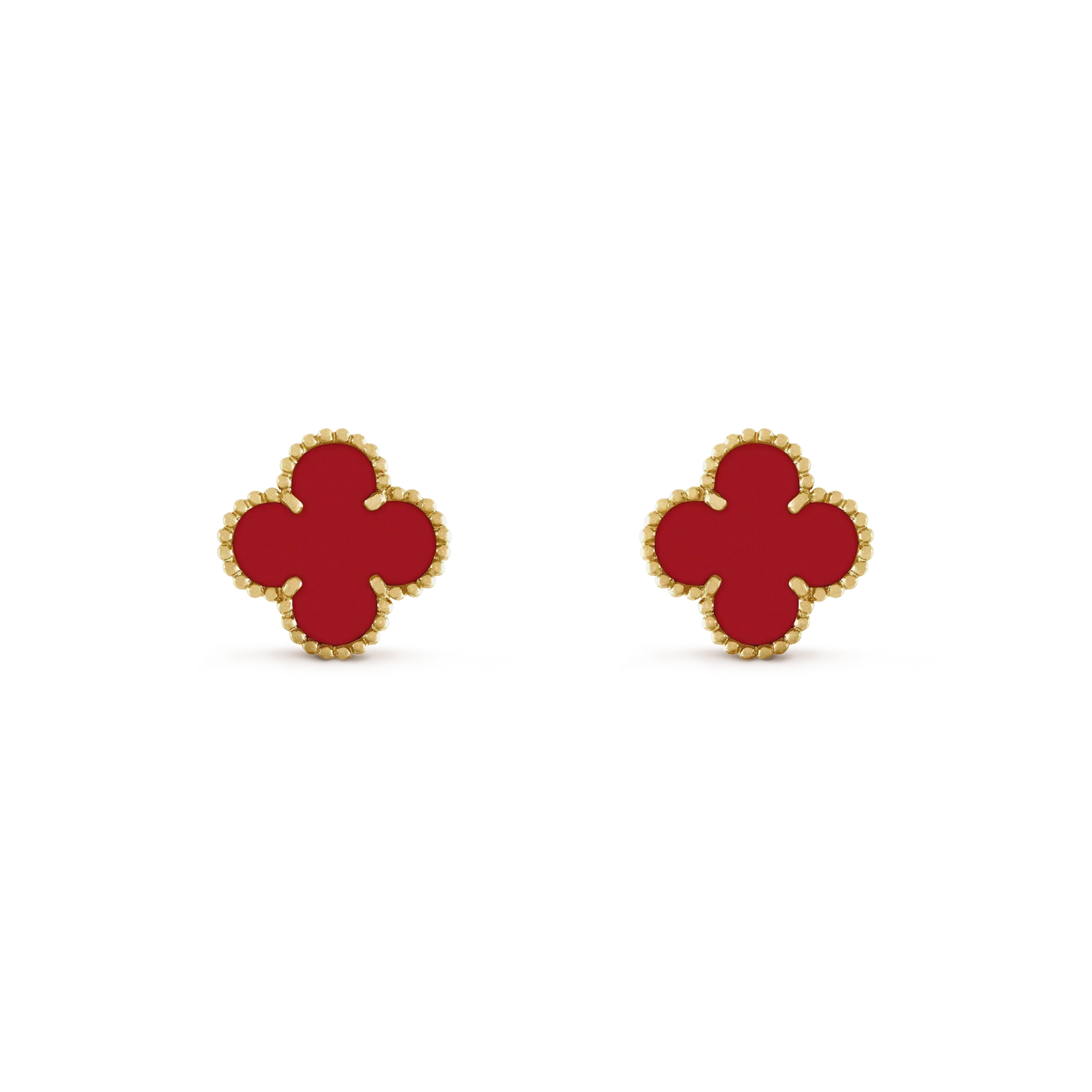 [Regalia jewelry]CLOVER MINI 9.5MM CARNELIAN EARRINGS